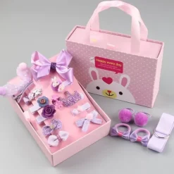 Kids Girls' Hair Accessories Active Sweet Floral Cartoon Floral Style Bow Pink Wine