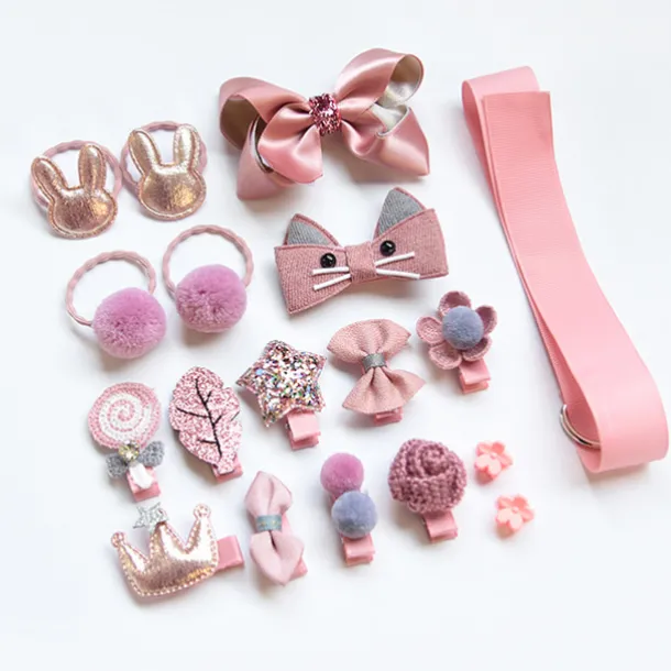 Kids Girls' Hair Accessories Active Sweet Floral Cartoon Floral Style Bow Pink Wine