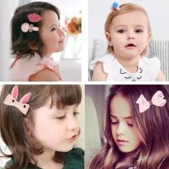 Kids Girls' Hair Accessories Active Sweet Floral Cartoon Floral Style Bow Pink Wine