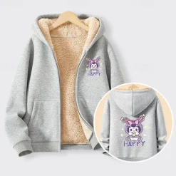 Kids Girls' Hoodie Graphic Long Sleeve Zipper Pocket Fall Winter Fashion Daily Polyester Outdoor Casual Tailored Fit