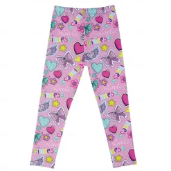Kids Girls' Leggings Animal Active Outdoor Cotton 3-7 Years Summer Red monkey Purple crown White crown