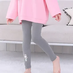 Kids Girls' Leggings Cat Active Outdoor 7-13 Years Spring Black White Pink