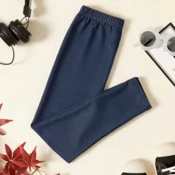 Kids Girls' Leggings Solid Color Daily Outdoor 7-13 Years Summer Black Royal Blue