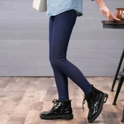 Kids Girls' Leggings Solid Color Daily Outdoor 7-13 Years Summer Black Royal Blue