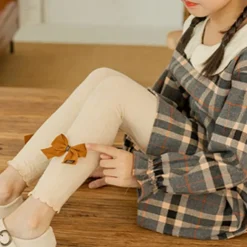 Kids Girls' Leggings Solid Color Fashion Outdoor Cotton 3-7 Years Spring turmeric Black White