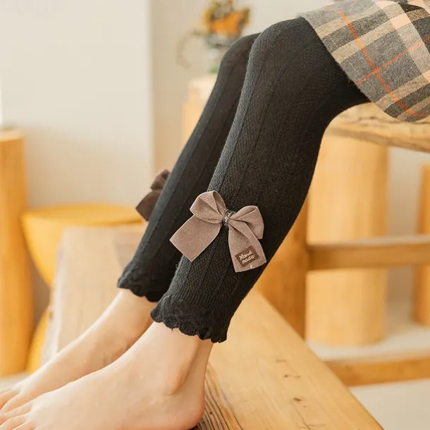 Kids Girls' Leggings Solid Color Fashion Outdoor Cotton 3-7 Years Spring turmeric Black White