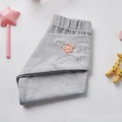 Kids Girls' Leggings Solid Color Active Ruched School Cotton 3-7 Years Spring Black White Pink