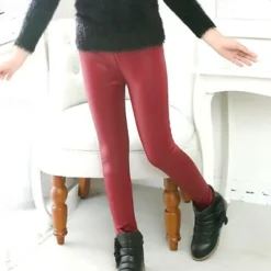 Kids Girls' Leggings Solid Color Active Outdoor 7-13 Years Fall Black Red Navy Blue