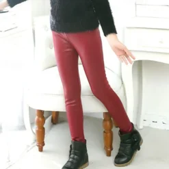 Kids Girls' Leggings Solid Color Active Outdoor 7-13 Years Fall Black Red Navy Blue