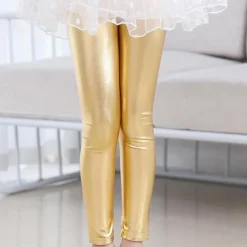 Kids Girls' Leggings Solid Color Fashion Outdoor 3-7 Years Fall Black Golden Rose