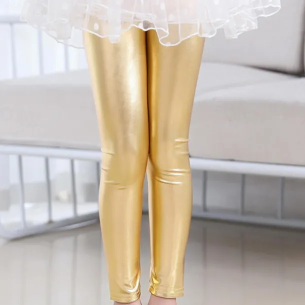 Kids Girls' Leggings Solid Color Fashion Outdoor 3-7 Years Fall Black Golden Rose