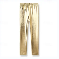 Kids Girls' Leggings Solid Color Fashion Outdoor 3-7 Years Fall Black Golden Rose