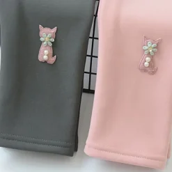 Kids Girls' Leggings Solid Color Active School Cotton 7-13 Years Spring Black Pink Blue