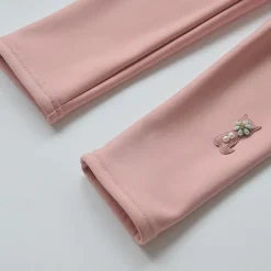 Kids Girls' Leggings Solid Color Active School Cotton 7-13 Years Spring Black Pink Blue