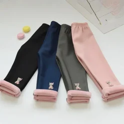 Kids Girls' Leggings Solid Color Active School Cotton 7-13 Years Spring Black Pink Blue