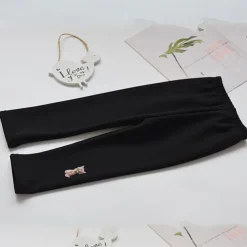 Kids Girls' Leggings Solid Color Active School Cotton 7-13 Years Spring Black Pink Blue