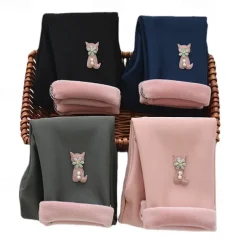 Kids Girls' Leggings Solid Color Active School Cotton 7-13 Years Spring Black Pink Blue