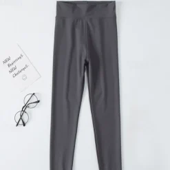 Kids Girls' Leggings Solid Color Active Training 7-13 Years Spring Black White Pink