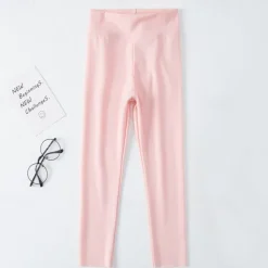 Kids Girls' Leggings Solid Color Active Training 7-13 Years Spring Black White Pink