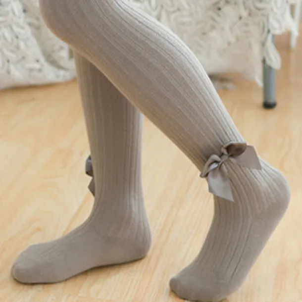 Kids Girls' Leggings Tights Light Pink White Black Striped Fall Winter Casual Socks Indoor / Spring / Cotton