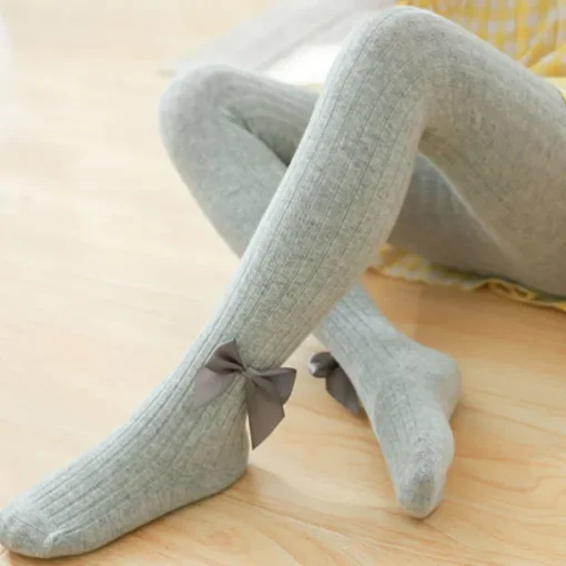 Kids Girls' Leggings Tights Light Pink White Black Striped Fall Winter Casual Socks Indoor / Spring / Cotton
