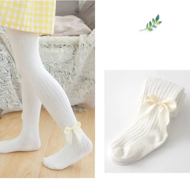 Kids Girls' Leggings Tights Light Pink White Black Striped Fall Winter Casual Socks Indoor / Spring / Cotton