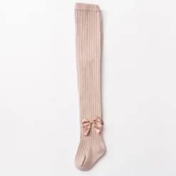 Kids Girls' Leggings Tights Light Pink White Black Striped Fall Winter Casual Socks Indoor / Spring / Cotton