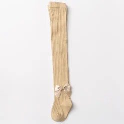 Kids Girls' Leggings Tights Light Pink White Black Striped Fall Winter Casual Socks Indoor / Spring / Cotton
