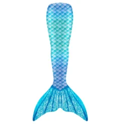 Kids Girls' One Piece Mermaid Swimwear Swimwear Beach Children's Day Geometric Bathing Suits 4-12 Years Summer Blue Fuchsia