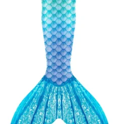 Kids Girls' One Piece Mermaid Swimwear Swimwear Beach Children's Day Geometric Bathing Suits 4-12 Years Summer Blue Fuchsia