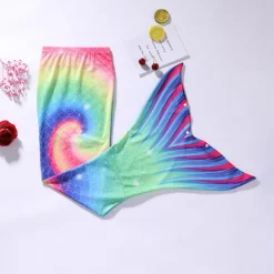 Kids Girls' One Piece Mermaid Swimwear Swimwear Beach Children's Day Geometric Bathing Suits 4-12 Years Summer Blue Fuchsia