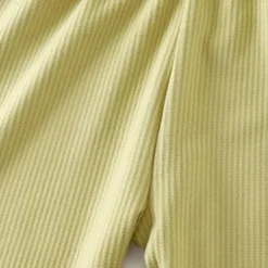 Kids Girls' Pajama Sets Long Sleeve SY01-pajamas light pink Yellow Light Green Solid Color Button Spring Fall Active Home 7-13 Years