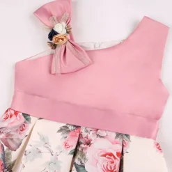 Kids Girls' Party Dress Flower Sleeveless Performance Birthday Tie Knot Beautiful Sweet Cotton Knee-length Party Dress Swing Dress A Line Dress Summer 4-12 Years Pink Red Blue