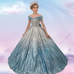 Kids Girls' Party Dress Solid Color Sleeveless Performance Mesh Princess Sweet Mesh Mid-Calf Sheath Dress Tulle Dress Summer Spring Fall 2-12 Years Blue Sky Blue