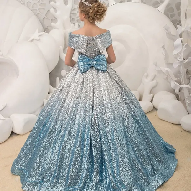 Kids Girls' Party Dress Solid Color Sleeveless Performance Mesh Princess Sweet Mesh Mid-Calf Sheath Dress Tulle Dress Summer Spring Fall 2-12 Years Blue Sky Blue
