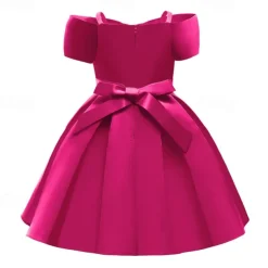 Kids Girls' Party Dress Solid Color Sleeveless Performance Birthday Tie Knot Beautiful Sweet Cotton Maxi Party Dress Swing Dress A Line Dress Summer 4 years+ White Champagne Pink