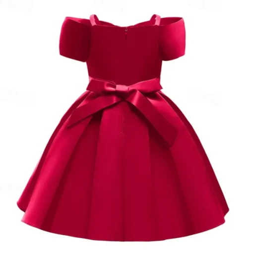 Kids Girls' Party Dress Solid Color Sleeveless Performance Birthday Tie Knot Beautiful Sweet Cotton Maxi Party Dress Swing Dress A Line Dress Summer 4 years+ White Champagne Pink