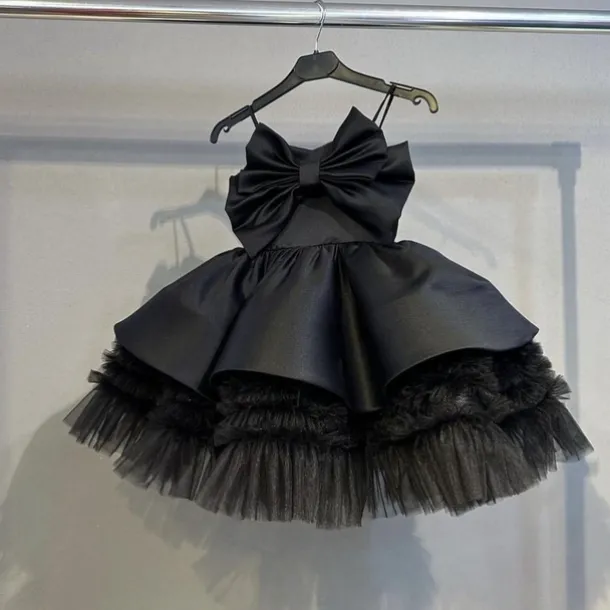 Kids Girls' Party Dress Solid Color Sleeveless Performance Wedding Mesh Princess Sweet Mesh Mid-Calf Sheath Dress Tulle Dress Flower Girl's Dress Summer Spring Fall 2-12 Years Black Red