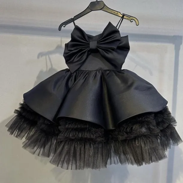 Kids Girls' Party Dress Solid Color Sleeveless Performance Wedding Mesh Princess Sweet Mesh Mid-Calf Sheath Dress Tulle Dress Flower Girl's Dress Summer Spring Fall 2-12 Years Black Red