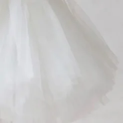 Kids Girls' Party Dress Solid Color Short Sleeve Performance Wedding Ruched Mesh Princess Beautiful Polyester Midi Party Dress Swing Dress Summer Spring 2-9 Years Black White Red