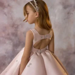 Kids Girls' Party Dress Solid Color Sleeveless Performance Mesh Princess Sweet Mesh Mid-Calf Sheath Dress Tulle Dress Summer Spring Fall kids Pink