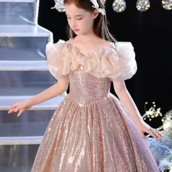 Kids Girls' Party Dress Solid Color Sleeveless Performance Wedding Mesh Princess Sweet Mesh Mid-Calf Sheath Dress Tulle Dress Flower Girl's Dress Summer Spring Fall 2-12 Years Pink Sky Blue