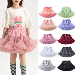 Kids Girls' Skirt Solid Color Active Mesh Performance 5-13 Years Summer Black White Pink