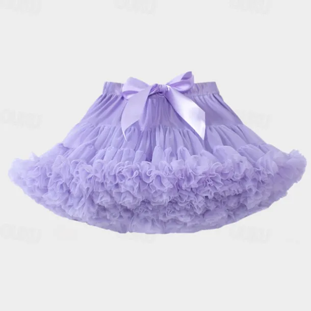 Kids Girls' Skirt Solid Color Active Mesh Performance 5-13 Years Summer Black White Pink