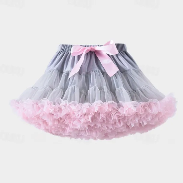Kids Girls' Skirt Solid Color Active Mesh Performance 5-13 Years Summer Black White Pink