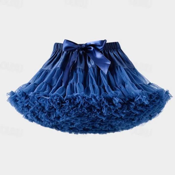 Kids Girls' Skirt Solid Color Active Mesh Performance 5-13 Years Summer Black White Pink