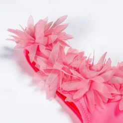 Kids Girls' Swimsuit Outdoor Graphic Active Adorable Ruched Bathing Suits 7-13 Years Summer Pink