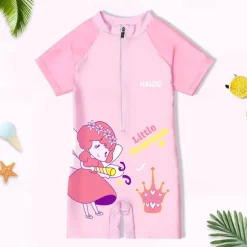 Kids Girls' Swimsuit Outdoor Party Graphic Cartoon Vacation Fashion Bathing Suits 4 years+ Summer Pink Blue