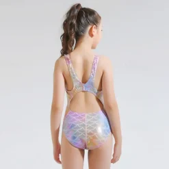 Kids Girls' Swimsuit Outdoor Mermaid Tropical Fashion Bathing Suits 4 years+ Summer Purple