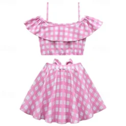 Kids Girls' Swimwear Outdoor Beach Print Bathing Suits 2-12 Years Summer 20365+bags 20365+swimming cap